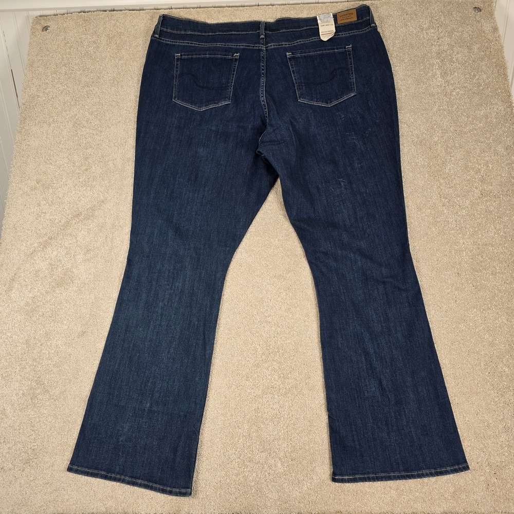 Signature Levi Strauss Jeans Women Size 24M Blue Mid Rise Bootcut Stretch Denim - Picture 3 of 9